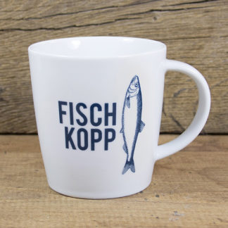 Becher Fischkopp 360ml Schriftzug Fischkopp mit Fisch