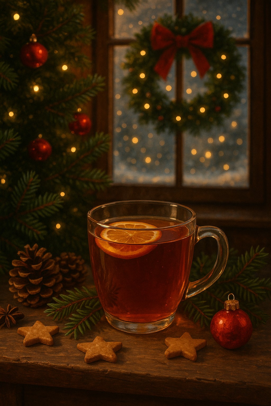 Tee in weihnachtlicher Stimmung