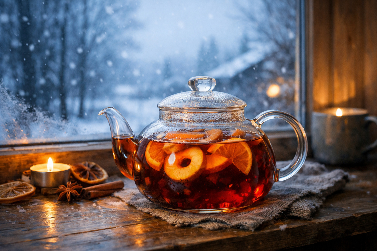 Schwarzteemischung Apfel – Orange – Zimt
